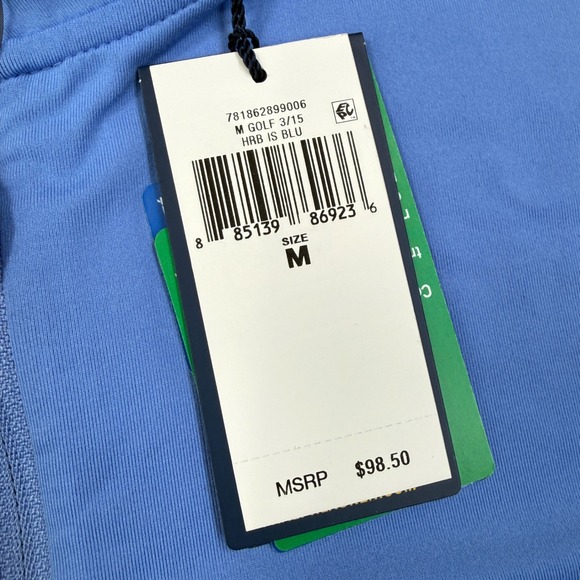 Polo Golf Men's Ralph Lauren Performance Quarter Zip Pullover Size Medium Blue - Picture 3 of 9